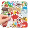 50 PCS Animaux Planche À Roulettes Autocollants Pour Voiture Ordinateur Portable Ipad Vélo Moto Casque PS4 Téléphone Enfants Jouets DIY Stickers Pvc Bouteille D'eau Décor