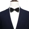 Bow -slipsar av hög kvalitet mode män för bröllopsfest europeisk mönster bowtie klubb bankett fjärils slips med presentförpackning
