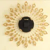 Wandklokken Moderne klok Golden Peacock Luxorious Home Decor Jaar 54 Ronde kwarts Mute Zitkamer Pastoraal 24 Metal