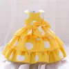 Robes à pois pour filles, tenue princesse de mariage pour enfants, vêtements de 1er anniversaire, Tutu de fête pour nourrissons, vêtements pour tout-petits