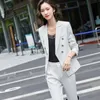 Женские штаны с двумя частями Business Bants Suits ol 2 Set for Women of Wemobder Suit Forment Slim Blazer и Pencil Office Lady