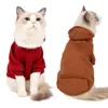 Köpek Giyim Evcil Hayvan Hoodie Yumuşak Polar Sweater Moda Kedi Köpek Palto Ceket Sonbahar Kış Giysileri Köpekler için Kediler Küçük Orta