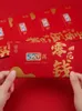 Geschenkpapier 10 Stück Glück chinesische rote Umschläge Taschen Paket für das Jahr Frühlingsfest Kreative Hongbao Hochzeiten GeschenkeGeschenk