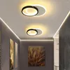 天井照明モダンなLEDランプ光沢リビングルーム用の黒い白い通路ランプバルコニー照明器具の装飾