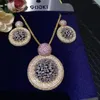 Ketting oorbellen set Godki grote mode luxe crossover statement sieraden voor vrouwen trouwfeest vol zirkon dubai bruids 2023