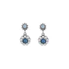 Dangle Earrings & Chandelier South Korea East Gate Gorgeous Wind Baroque Blue And White Crystal Pentagon Square Drill Long Ear Nails1