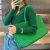 New Large weave Tote Bag All Genuine leather inside and outside big Woven Bag Top Quality Knit The Totes Bags Luxury Designer Crochet Handbag Brand Handbags