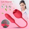 Juguete sexual vibrador Rosa vibrador para mujeres clítoris lengua lamiendo empuje punto G estimulador de clítoris trasero pezón orgasmo masturbador juguete