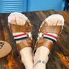 Sandaler 2023 Summer Men Designer Fashion Beach Leather Vietnam Shoes Mens Roman Gladiator för Handmade Sandalia Masculina