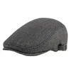 Berets Beret Cap Gorgeous Woolen Tweed Flat Plain Color Men