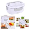 Dinnerware Sets Electric Lunch Box 304 Stainless Steel Portable 12V 220V Bento Boxes Heater Container For Car Home EU Plug