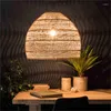 Lampes suspendues LED chinoise E27 Art Light Pastoral fait à la main japonais rotin tissage Restaurant chez l'habitant Tatami créatif classique