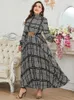 Plus Size Dresses TOLEEN Women Large Maxi Dress 2023 Spring Chic Elegant Long Sleeve Muslim Turkish Party Evening Festival Robe Clothing