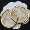 Fashion Designer gold earrings aretes for women party wedding lovers gift jewelry engagement with box