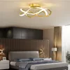 Ceiling Lights Modern Led Lamp Black Gold For Living Room Bedroom Kitchen Warm Design Office Decorative Dimmable Lighting Fixtures