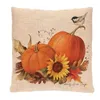 Pillow Fall Halloween Pumpkin Case Waist Throw Cover Sofa Home Decor Pillowcase 45x45cm