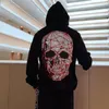 Heren Hoodies 2023 Skull Diamond Hoodie Winter Warm Street Hip Hop Sweatshirt Brand Oversized pullover