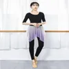 Stage Wear Ballet Dancing Costume Tendances de la mode Femmes Dance Performance Vêtements Noir Col rond Dégradé Couleur Jupe Pantalon