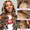 Hete kanten pruiken 40 inch Hoogtepunten Human Hair 13x4 Body Wave frontale honing Blonde transparant Braziliaan voor vrouwen 221212