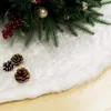 Christmas Decorations White Tree Skirt Plush Faux Fur Carpet Xmas Floor Mat Ornaments Wedding Birthday Year Decor