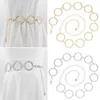 Belts Fashion Big Ring Gold Silver Long Tassel Metal Chain Belt Waist Waistband Round Alloy