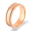 Уважаемые кольца модные римские цифры розовый золото черный серебряный цвет 6 мм Lover из нержавеющей стали мужчины Женская вечеринка подарки Love Ring