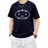 Camiseta de diseño de PRAMen, camiseta de manga de Color para primavera y verano, camiseta informal de manga corta para vacaciones con estampado de letras, talla superior grande RangeC XS-XXXXL