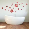 Stickers muraux 18 pièces miroir fleur autocollant bricolage acrylique 3D TV fond Art Mural décor salle de bain décoration de la maison