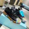 10A Curb Curb Sneakers شبكة منسوجة أحذية منسوجة أحذية حذاء رياضة غير عادي من الجلد المنقوش للنساء في Nappa Calfskin Size 35-46