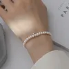 Link Bracelets Korean Style Simple Pearl Little Golden Beans Bracelet Female Special-Interest Design High Sense Girlfriends Internet