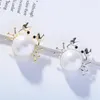 Brooches Pins Cute White Simulated Pearl Crab Animal Brooch For Women Suit Shirt Collar Accessories Does Not Damage Clothes Magnet