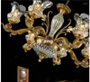 Chandeliers European Brass Antique Crystal Chandelier Lingting Luxurious LED AC Lamp Lustre Suspension Lighting
