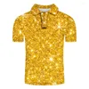 Heren Polos Gold Money Plus maat XXS-5XL Polo Shirt Hoge kwaliteit 3D-geprinte mannen Korte mouw Branden Zomerheren shirts