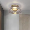 Luci a soffitto fumato Nordico camera da letto in vetro grigio camera da letto salotto lampade balcone late nava