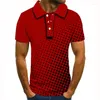 Polos pour hommes 2023 Homme Polo Shirt Mens Paysage Smog 3D Imprimé Casual T pour hommes Tops à manches courtes Tees