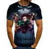 Erkek Tişörtleri 3D Karikatür Anime Erkekler Gömlek Boy Harajuku Üstler Yaz Moda Baskı T-Shirt Erkekler Artı Beden Sokak Giyim Tshirt Boys Tee