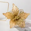 Christmas Decorations Gold Flower Net Yarn Imitation Flannelette Phnom Penh Hand Rolled Hanging Accessories