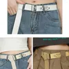 Gürtel Klassische einfarbige Leinwand Männer Frauen Trendy Einfache gewebte Jeans Overalls Strap Taille Zubehör