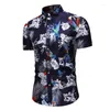 Men's Casual Shirts Vacation Stand Collar Button Loose Shirt Apparel Comfort Tops Com