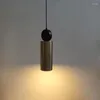 Lampy wiszące Postmodernalne metalowe światła Nordic Minimalist Bar Counter Restaurant Wyspa Sypialnia Sypialnia Pojedyncza głowa Mała wisząca lampa