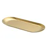 Plates Nordic Style Gold Silver Dining Plate Stainless Steel Dessert Nut Cake Fruit Tray Jewelry Display Steak Kitchen