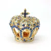 Pochettes à bijoux en forme de couronne, boîte en étain, moules, bibelot en cristal de petite taille