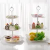 Plates Detachable Cake Stand European Style Round/Square 3 Tier Pastry Cupcake Fruit Plate Serving Dessert Holder Wedding Party Decor