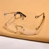 Солнцезащитные очки рамы Vazrobe Золотые очки мужчина для женщин квадратные очки без оправы для модного квитанции по рецепту очки очков