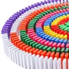 120 datorer tegelstenar Set Rainbow Dominoes Träblock Byggnadsblock Baby Early Education Barn Lärande utbildningsartiklar för barn