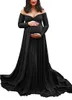 Беременные платья с длинным хвостом Pography vneck maxi платье хлопковое платье беременная женщина беременность Осень PO Одежда GNTG 230107