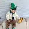 Jacken Kleinkind Jungen Mantel Baby Mädchen Baumwolle Jacke 2023 Kinder Button Up Strickjacke Kinder Kleidung Korea Herbst Geboren Säuglings Oberbekleidung