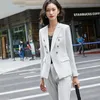 Женские штаны с двумя частями Business Bants Suits ol 2 Set for Women of Wemobder Suit Forment Slim Blazer и Pencil Office Lady