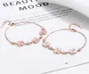 Chain Clover Bracelet female 925 Sterling Silver heart-shaped Pink Crystal sweet minority design personalized girlfriends hand jewelry