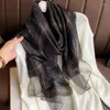 Bufandas marca 2023 Hijab adulto Pashmina Plaid invierno seda para mujeres otoño y Bandana Poncho chal Foulard Femme